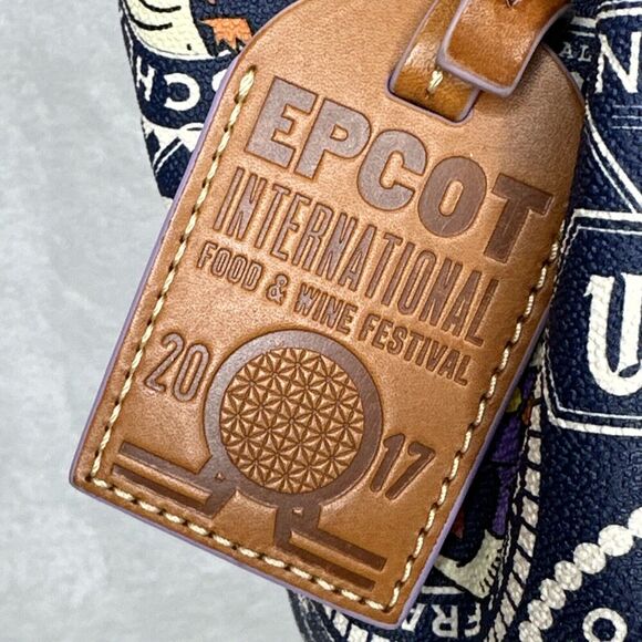 Disney Parks Dooney & Bourke Tote Bag 2017 Epcot Food Wine Festival Figment - Picture 4 of 15